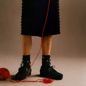 Andersson Bell X Wallabee Μαύρο κέντημα
