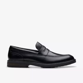 Ανδρικά δερμάτινα Loafers Aldwin Step σε μαύρο χρώμα