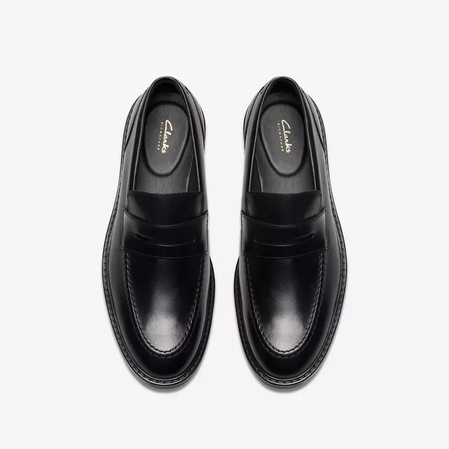 Ανδρικά δερμάτινα Loafers Aldwin Step σε μαύρο χρώμα Ανδρικά δερμάτινα Loafers Aldwin Step σε μαύρο χρώμα