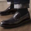 Ανδρικά δερμάτινα Loafers Aldwin Step σε μαύρο χρώμα Ανδρικά δερμάτινα Loafers Aldwin Step σε μαύρο χρώμα