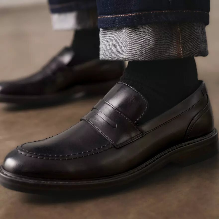 Ανδρικά δερμάτινα Loafers Aldwin Step σε μαύρο χρώμα Ανδρικά δερμάτινα Loafers Aldwin Step σε μαύρο χρώμα