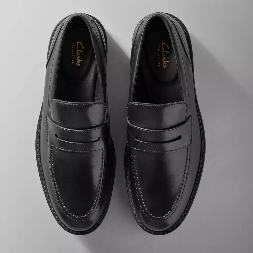 Ανδρικά δερμάτινα Loafers Aldwin Step σε μαύρο χρώμα Ανδρικά δερμάτινα Loafers Aldwin Step σε μαύρο χρώμα