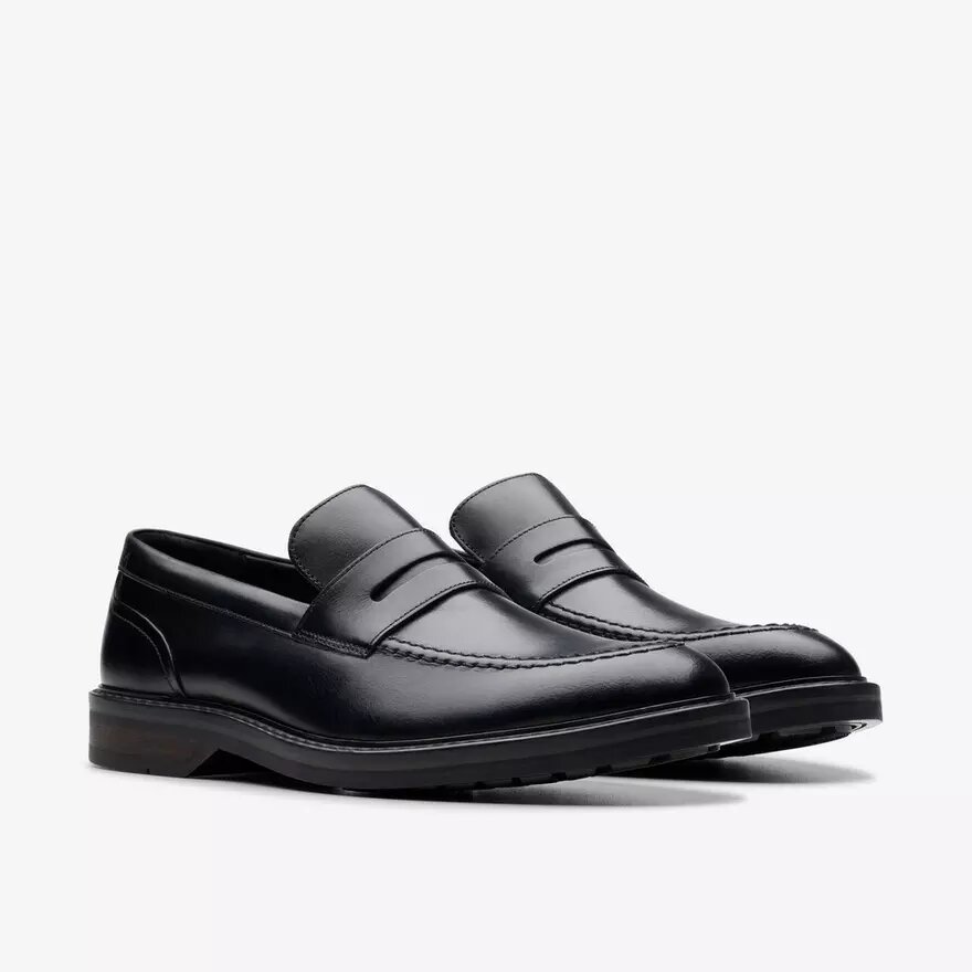 Ανδρικά δερμάτινα Loafers Aldwin Step σε μαύρο χρώμα Ανδρικά δερμάτινα Loafers Aldwin Step σε μαύρο χρώμα