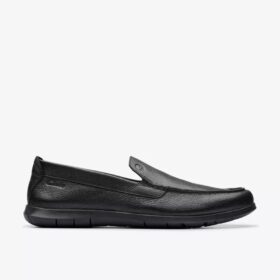 Ανδρικά δερμάτινα Loafers Flexway Step σε μαύρο χρώμα Ανδρικά δερμάτινα Loafers Flexway Step σε μαύρο χρώμα