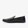 Ανδρικά δερμάτινα Loafers Flexway Step σε μαύρο χρώμα