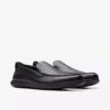 Ανδρικά δερμάτινα Loafers Flexway Step σε μαύρο χρώμα