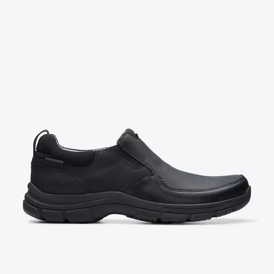 Ανδρικά δερμάτινα Loafers Walpath Step σε μαύρο χρώμα Ανδρικά δερμάτινα Loafers Walpath Step σε μαύρο χρώμα