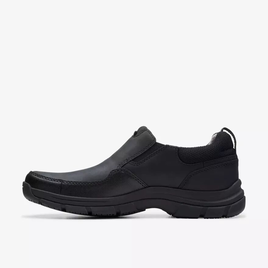 Ανδρικά δερμάτινα Loafers Walpath Step σε μαύρο χρώμα Ανδρικά δερμάτινα Loafers Walpath Step σε μαύρο χρώμα