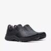 Ανδρικά δερμάτινα Loafers Walpath Step σε μαύρο χρώμα Ανδρικά δερμάτινα Loafers Walpath Step σε μαύρο χρώμα
