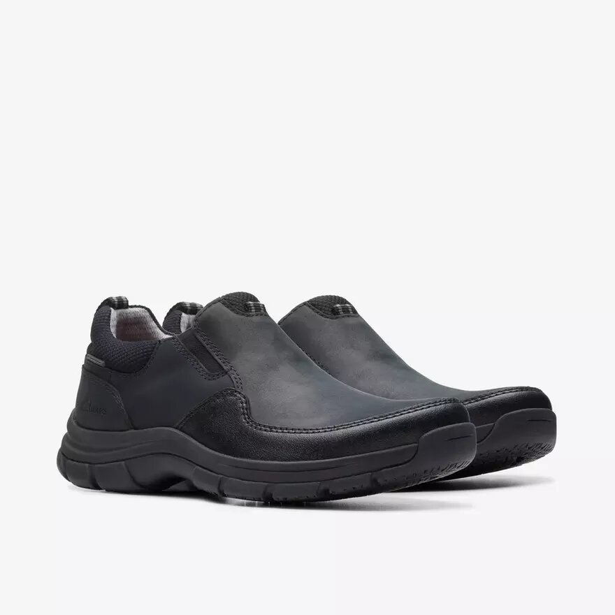 Ανδρικά δερμάτινα Loafers Walpath Step σε μαύρο χρώμα Ανδρικά δερμάτινα Loafers Walpath Step σε μαύρο χρώμα