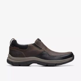 Ανδρικά δερμάτινα Loafers Walpath Step σε σκούρο καφέ χρώμα