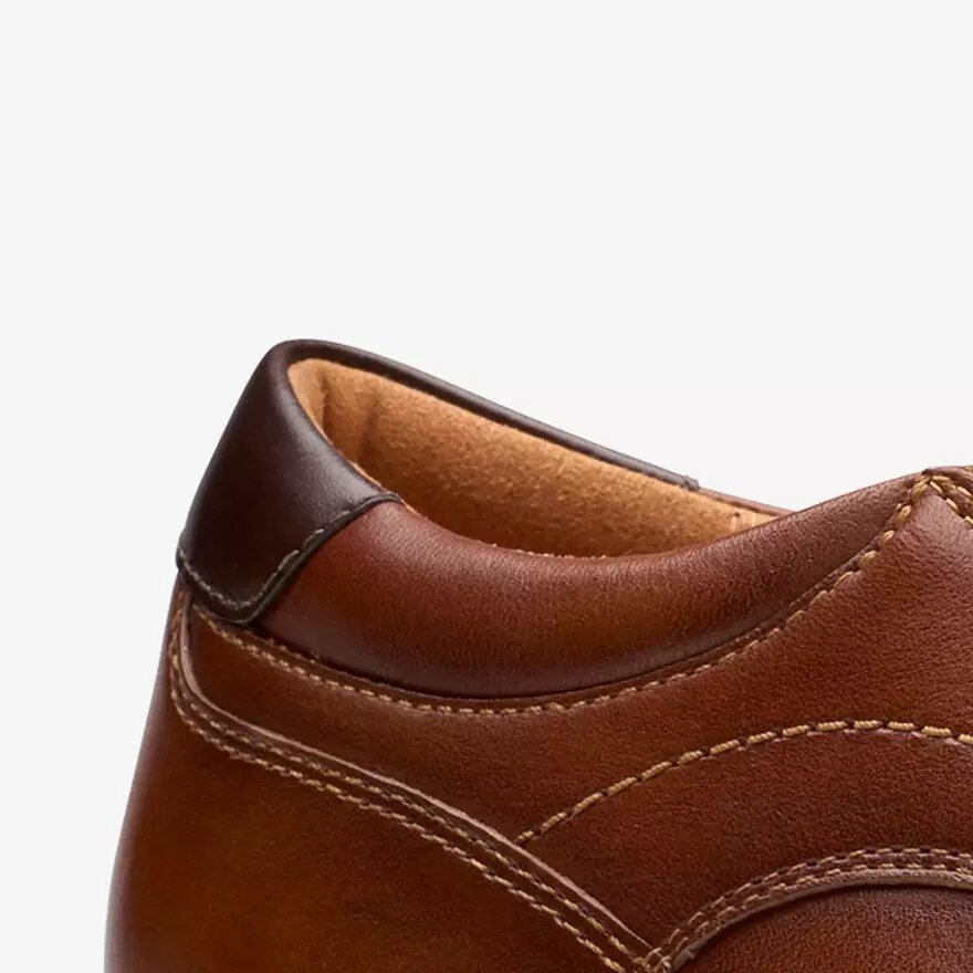 Ανδρικά δερμάτινα παπούτσια Eldredge Step σε σκούρο καφέ χρώμα Ανδρικά δερμάτινα παπούτσια Eldredge Step σε σκούρο καφέ χρώμα