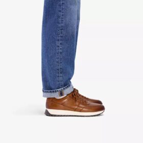 Ανδρικά δερμάτινα Sneakers Radwell Tie σε χρώμα μπεζ