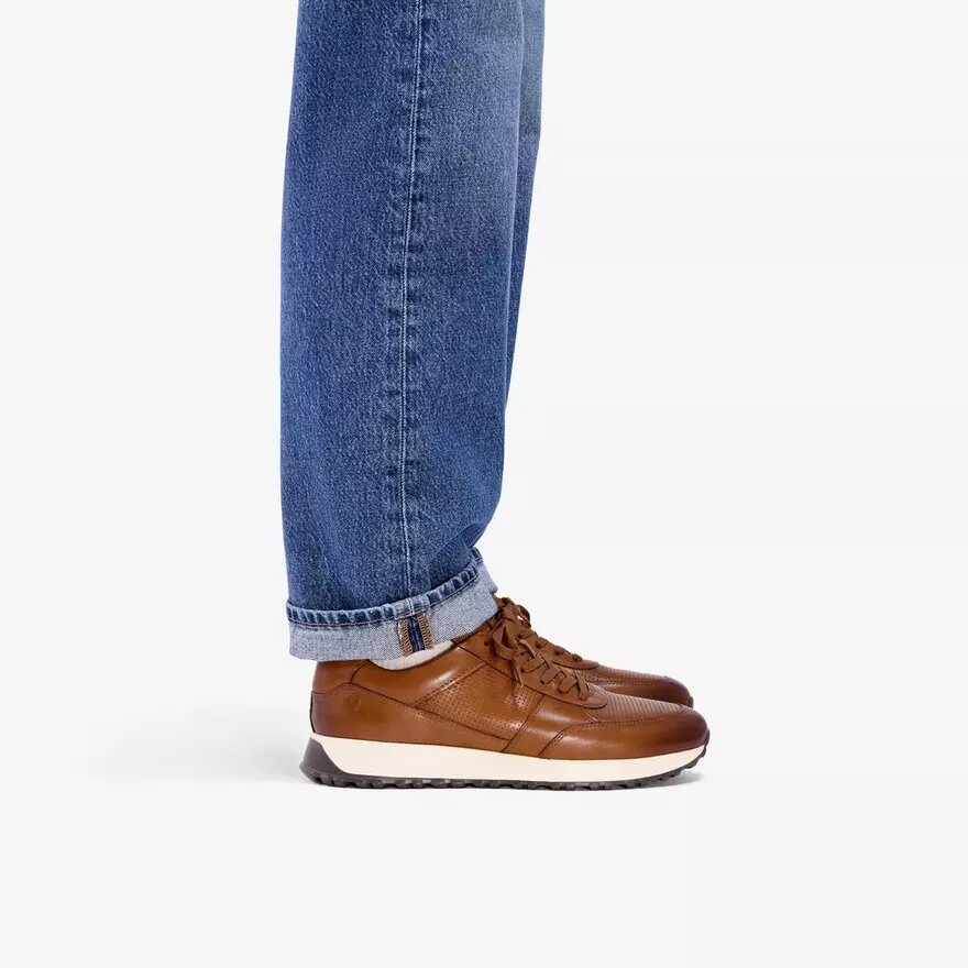 Ανδρικά δερμάτινα Sneakers Radwell Tie σε χρώμα μπεζ Ανδρικά δερμάτινα Sneakers Radwell Tie σε χρώμα μπεζ