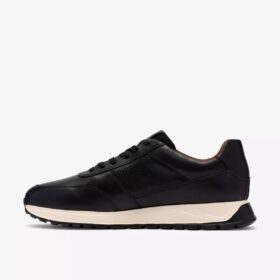 Ανδρικά δερμάτινα Sneakers Radwell Tie σε μαύρο χρώμα