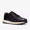 Ανδρικά δερμάτινα Sneakers Radwell Tie σε μαύρο χρώμα Ανδρικά δερμάτινα Sneakers Radwell Tie σε μαύρο χρώμα