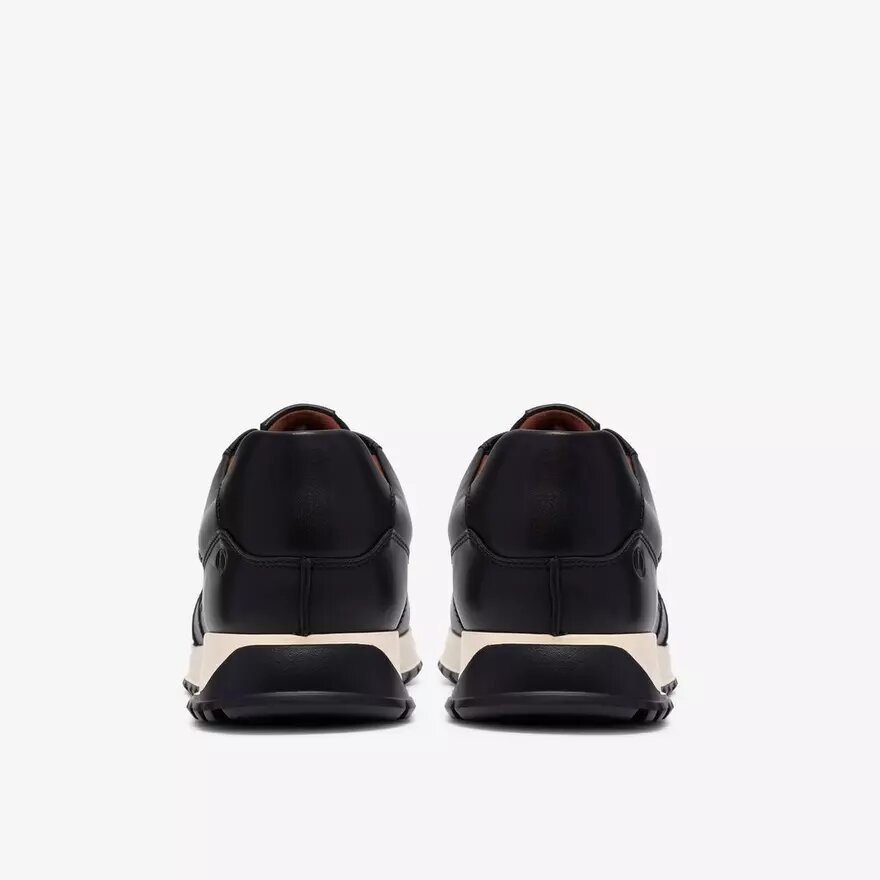 Ανδρικά δερμάτινα Sneakers Radwell Tie σε μαύρο χρώμα Ανδρικά δερμάτινα Sneakers Radwell Tie σε μαύρο χρώμα