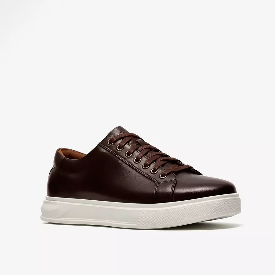 Ανδρικά καφέ δερμάτινα Sneakers Goswell Tie Ανδρικά καφέ δερμάτινα Sneakers Goswell Tie