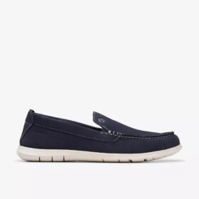 Ανδρικά καλοκαιρινά Loafers Flexway Step από σουέτ σε χρώμα ναυτικό μπλε, τύπου slip-on Ανδρικά καλοκαιρινά Loafers Flexway Step από σουέτ σε χρώμα ναυτικό μπλε, τύπου slip-on
