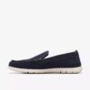 Ανδρικά καλοκαιρινά Loafers Flexway Step από σουέτ σε χρώμα ναυτικό μπλε, τύπου slip-on Ανδρικά καλοκαιρινά Loafers Flexway Step από σουέτ σε χρώμα ναυτικό μπλε, τύπου slip-on