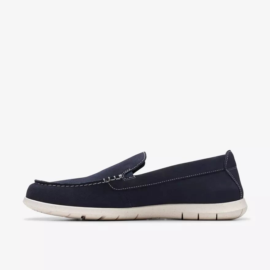 Ανδρικά καλοκαιρινά Loafers Flexway Step από σουέτ σε χρώμα ναυτικό μπλε, τύπου slip-on Ανδρικά καλοκαιρινά Loafers Flexway Step από σουέτ σε χρώμα ναυτικό μπλε, τύπου slip-on