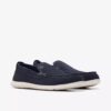 Ανδρικά καλοκαιρινά Loafers Flexway Step από σουέτ σε χρώμα ναυτικό μπλε, τύπου slip-on Ανδρικά καλοκαιρινά Loafers Flexway Step από σουέτ σε χρώμα ναυτικό μπλε, τύπου slip-on