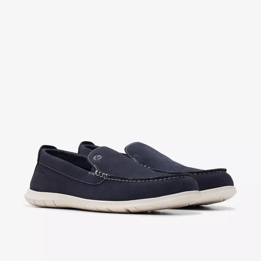 Ανδρικά καλοκαιρινά Loafers Flexway Step από σουέτ σε χρώμα ναυτικό μπλε, τύπου slip-on Ανδρικά καλοκαιρινά Loafers Flexway Step από σουέτ σε χρώμα ναυτικό μπλε, τύπου slip-on