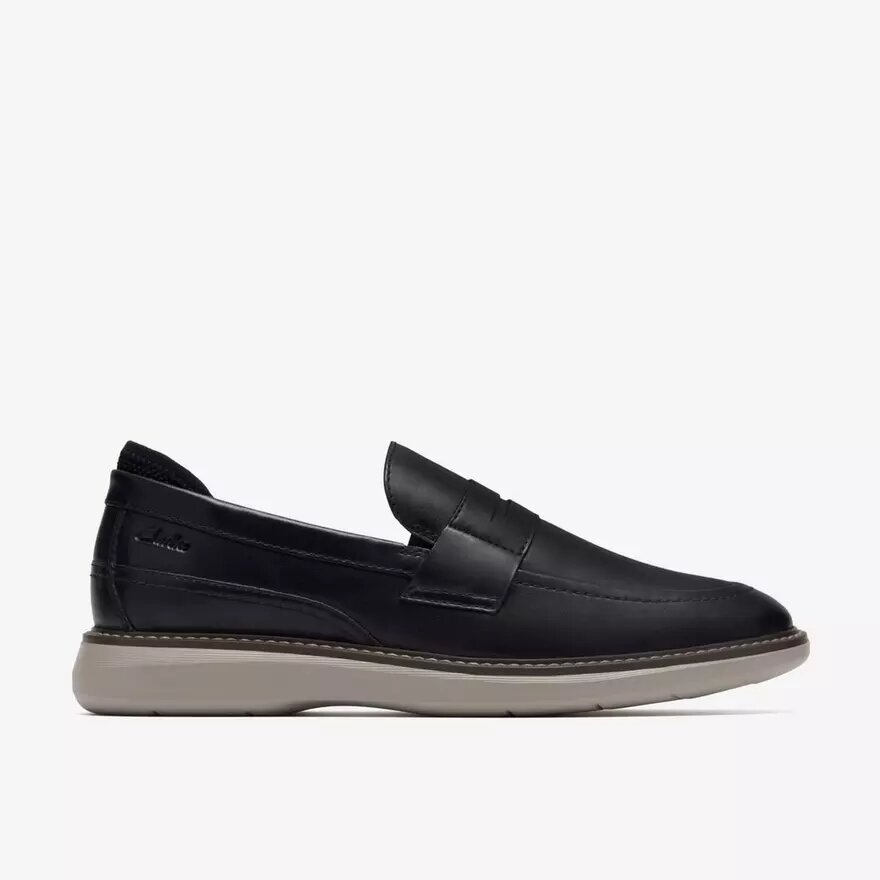 Ανδρικά Loafers Brantin από μαύρο δέρμα Ανδρικά Loafers Brantin από μαύρο δέρμα