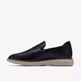 Ανδρικά Loafers Brantin από μαύρο δέρμα