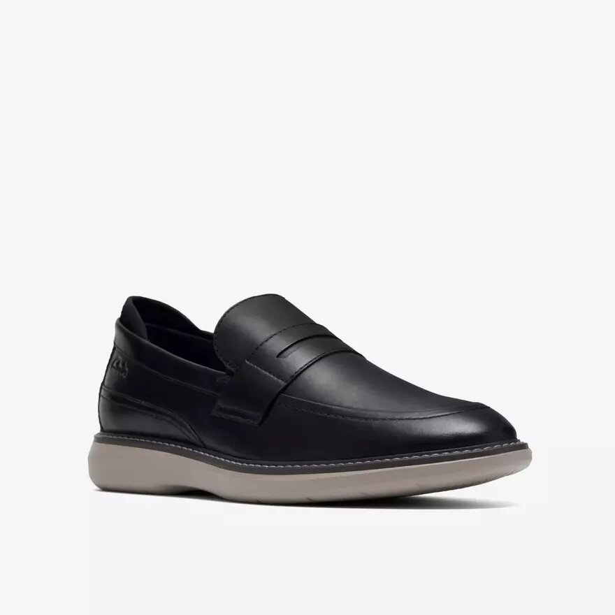Ανδρικά Loafers Brantin από μαύρο δέρμα Ανδρικά Loafers Brantin από μαύρο δέρμα