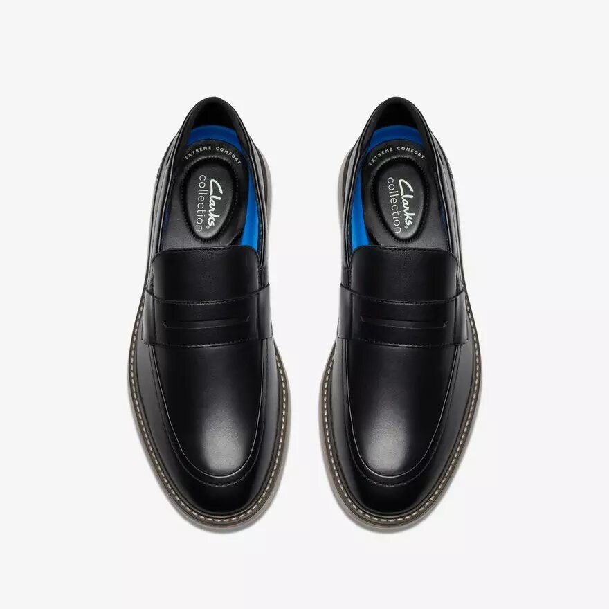 Ανδρικά Loafers Brantin από μαύρο δέρμα Ανδρικά Loafers Brantin από μαύρο δέρμα