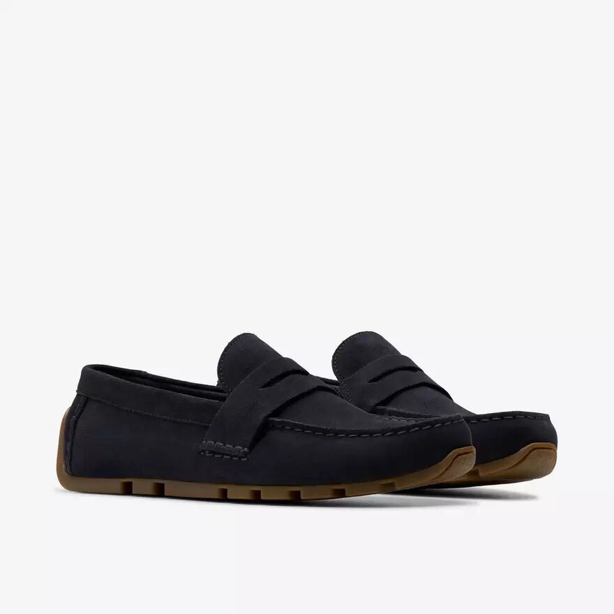 Ανδρικά Loafers Corsley Bar από σουέτ σε χρώμα ναυτικό μπλε Ανδρικά Loafers Corsley Bar από σουέτ σε χρώμα ναυτικό μπλε