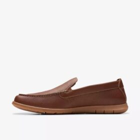 Ανδρικά Loafers Flexway Step από ανοιχτό καφέ δέρμα, τύπου slip-on