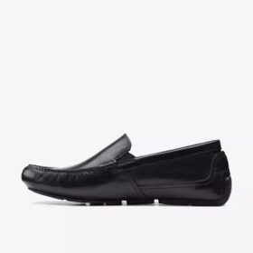 Ανδρικά μαύρα δερμάτινα Loafers Markman Plain