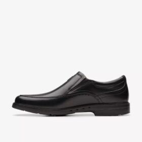 Ανδρικά μαύρα δερμάτινα Loafers Un Kendric Go | Clark’s