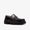 Ανδρικά μαύρα δερμάτινα Loafers Yukoner Penny