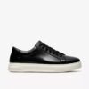 Ανδρικά μαύρα δερμάτινα Sneakers Goswell Tie Ανδρικά μαύρα δερμάτινα Sneakers Goswell Tie