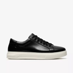 Ανδρικά μαύρα δερμάτινα Sneakers Goswell Tie