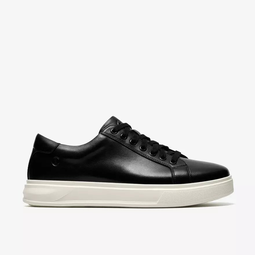 Ανδρικά μαύρα δερμάτινα Sneakers Goswell Tie Ανδρικά μαύρα δερμάτινα Sneakers Goswell Tie