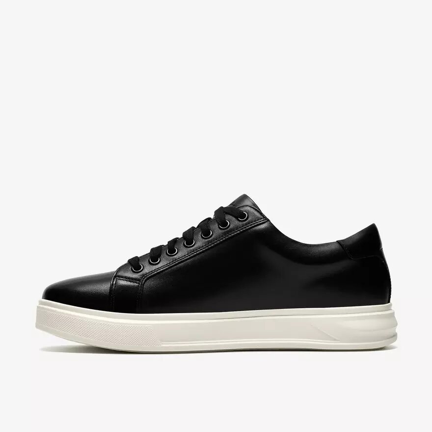 Ανδρικά μαύρα δερμάτινα Sneakers Goswell Tie Ανδρικά μαύρα δερμάτινα Sneakers Goswell Tie