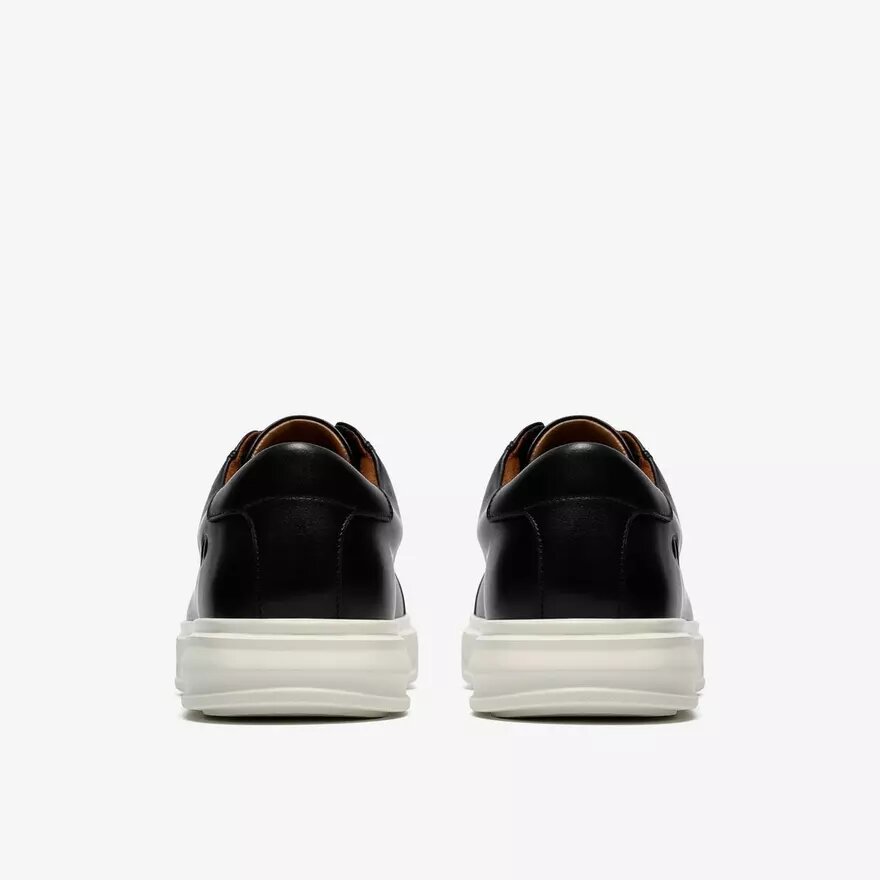 Ανδρικά μαύρα δερμάτινα Sneakers Goswell Tie Ανδρικά μαύρα δερμάτινα Sneakers Goswell Tie