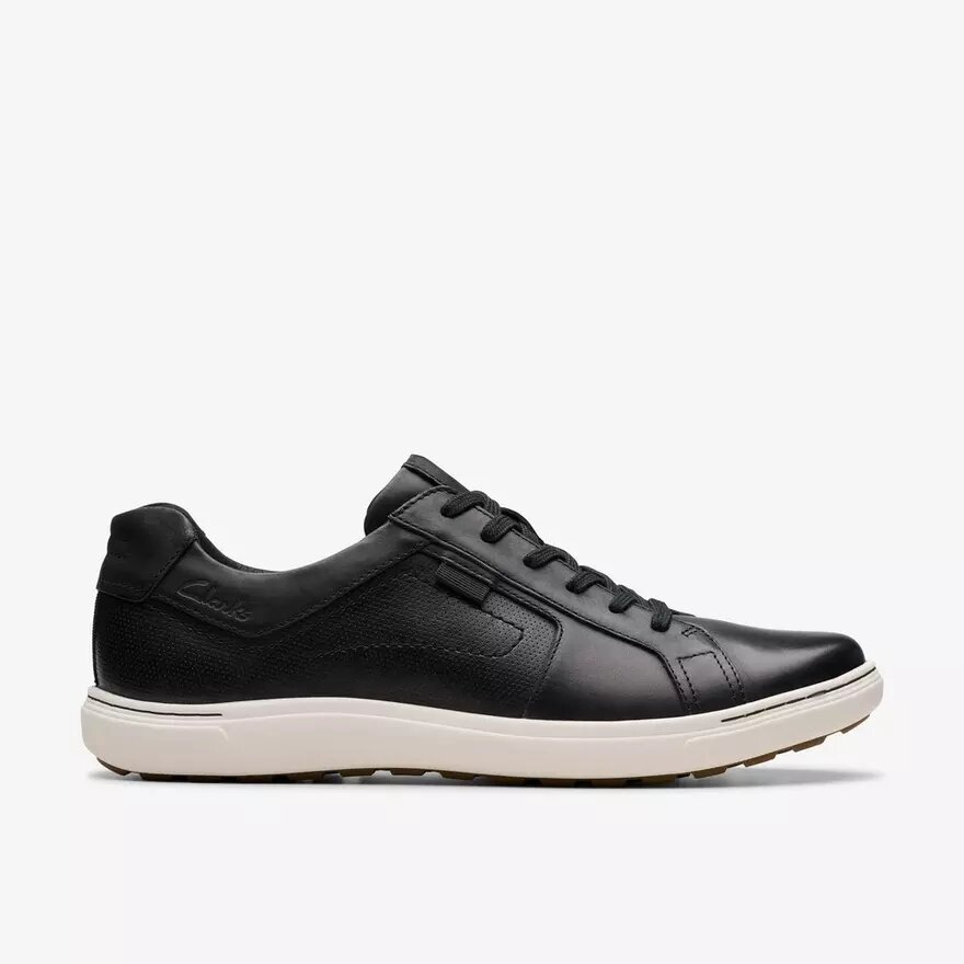 Ανδρικά μαύρα δερμάτινα Sneakers Mapstone με κορδόνια Ανδρικά μαύρα δερμάτινα Sneakers Mapstone με κορδόνια
