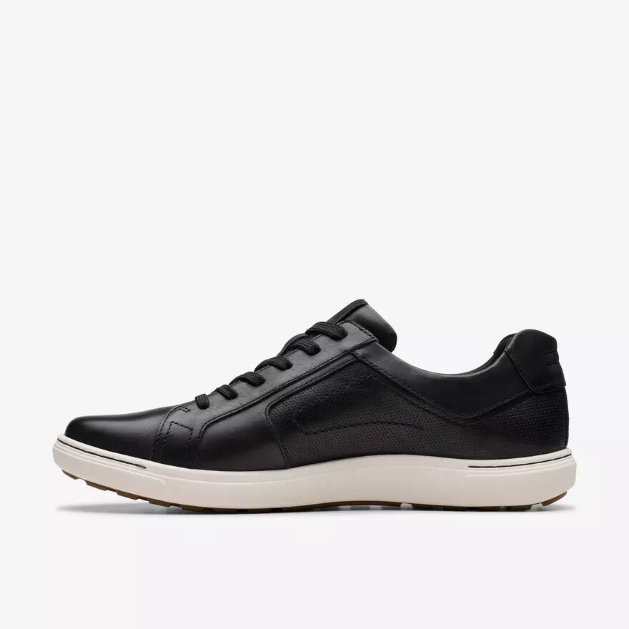 Ανδρικά μαύρα δερμάτινα Sneakers Mapstone με κορδόνια Ανδρικά μαύρα δερμάτινα Sneakers Mapstone με κορδόνια