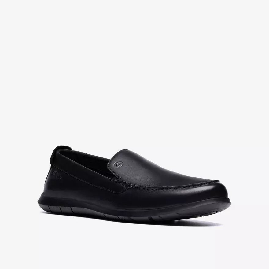 Ανδρικά μαύρα Loafers Flexway Step με λεία επιφάνεια Ανδρικά μαύρα Loafers Flexway Step με λεία επιφάνεια