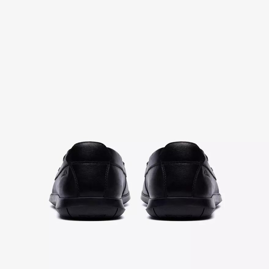 Ανδρικά μαύρα Loafers Flexway Step με λεία επιφάνεια Ανδρικά μαύρα Loafers Flexway Step με λεία επιφάνεια
