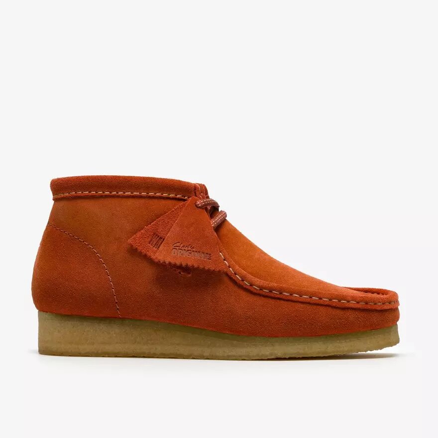Ανδρικά μποτάκια Wallabee από πορτοκαλί σουέτ Wallabees Ανδρικά μποτάκια Wallabee από πορτοκαλί σουέτ Wallabees