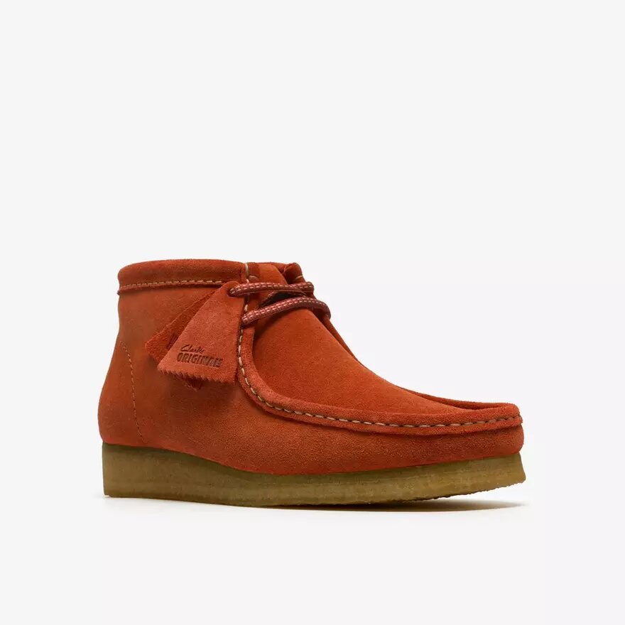 Ανδρικά μποτάκια Wallabee από πορτοκαλί σουέτ Wallabees Ανδρικά μποτάκια Wallabee από πορτοκαλί σουέτ Wallabees