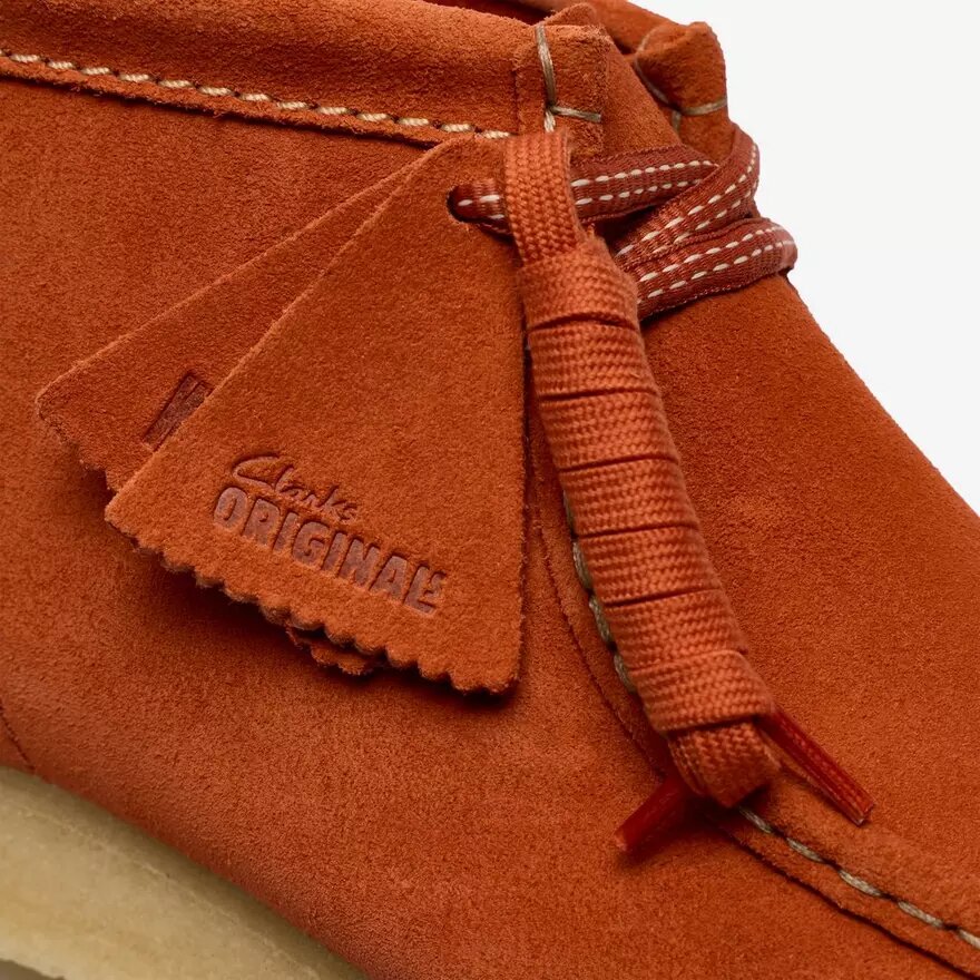 Ανδρικά μποτάκια Wallabee από πορτοκαλί σουέτ Wallabees Ανδρικά μποτάκια Wallabee από πορτοκαλί σουέτ Wallabees