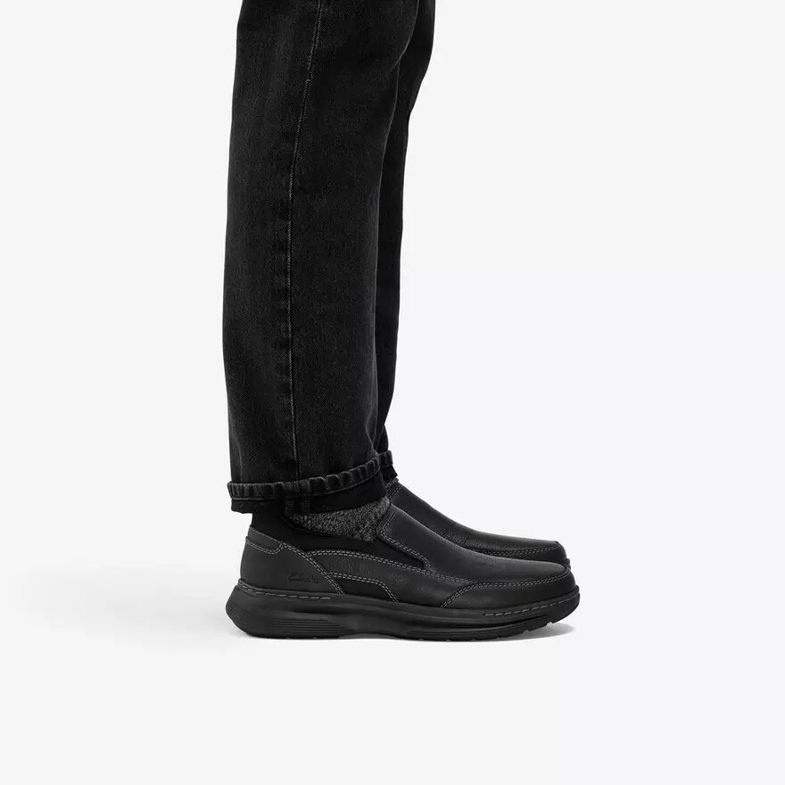 Ανδρικά παπούτσια Craftwell Step μαύρα, με φινίρισμα Tumbled, χωρίς κορδόνια, Slip-ons Ανδρικά παπούτσια Craftwell Step μαύρα, με φινίρισμα Tumbled, χωρίς κορδόνια, Slip-ons