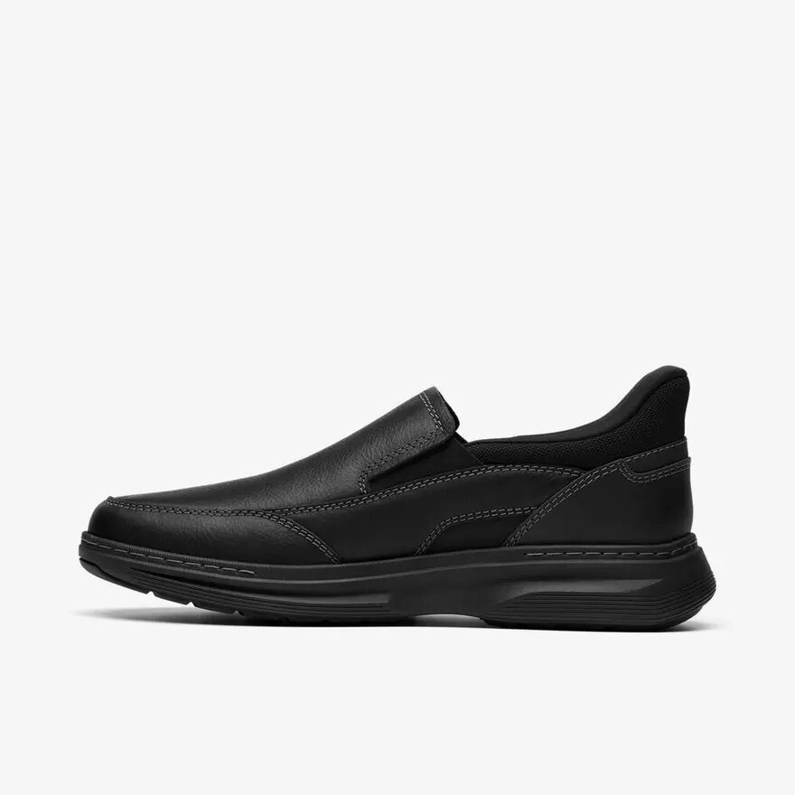 Ανδρικά παπούτσια Craftwell Step μαύρα, με φινίρισμα Tumbled, χωρίς κορδόνια, Slip-ons Ανδρικά παπούτσια Craftwell Step μαύρα, με φινίρισμα Tumbled, χωρίς κορδόνια, Slip-ons